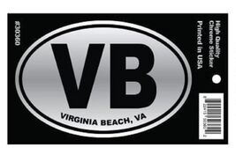 Virginia Beach VB Chrome Car Decal - $7.99