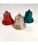 Vintage Carol Tone Bells made in USA Metal bells green red silver Christmas - $631.47 MXN