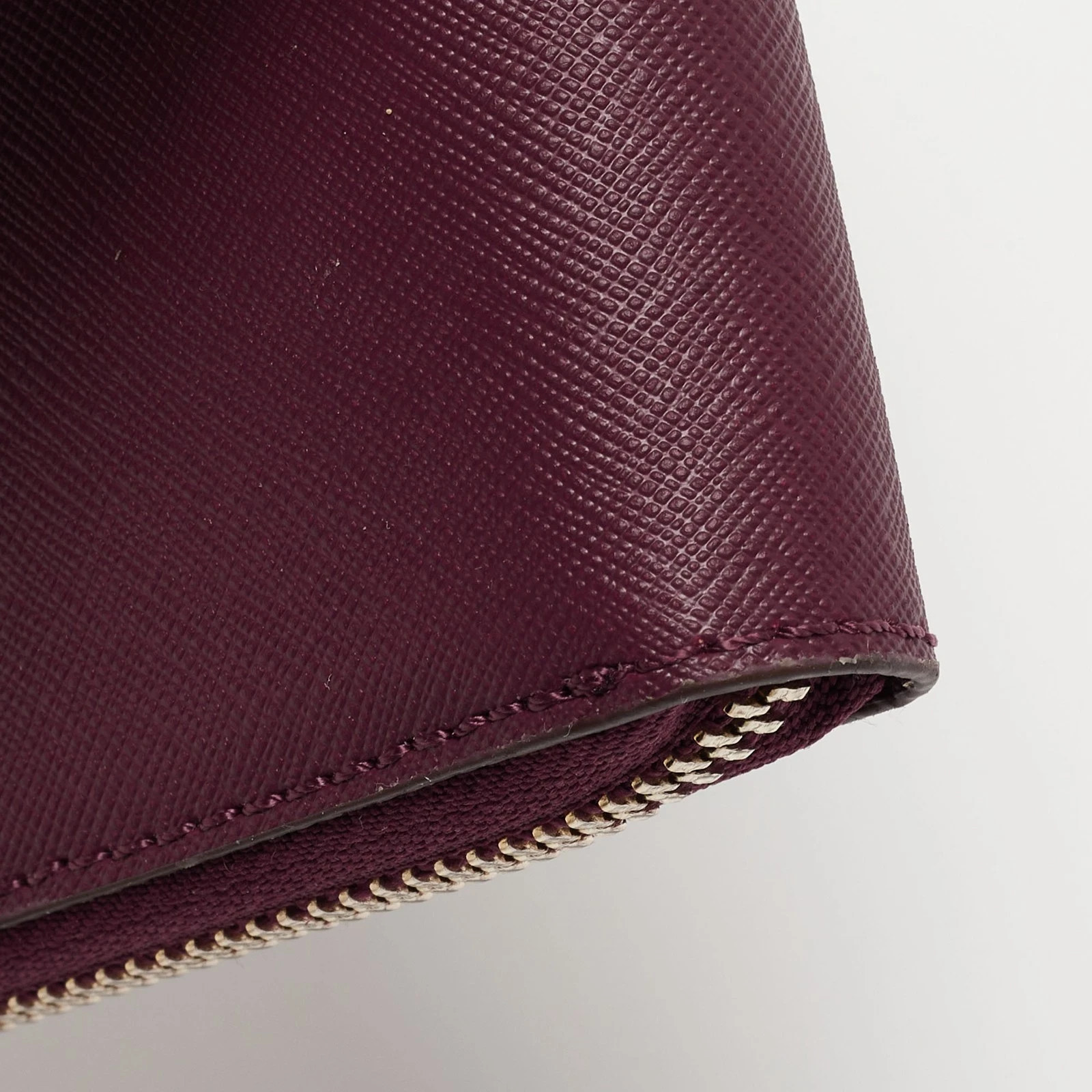 DKNY Burgundy Leather Vela Zip Around Wallet - EUC Item image 7