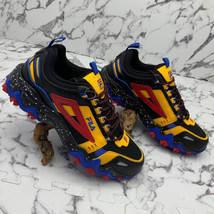 Men&#39;s Fila Oakmont Tr Black | Yellow | Red | Royal Blue Sneakers 025 - $140.00