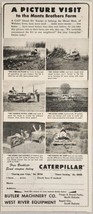 1955 Print Ad Caterpillar CAT D2 Diesel Crawler Tractors Montz Farm Webs... - £13.83 GBP