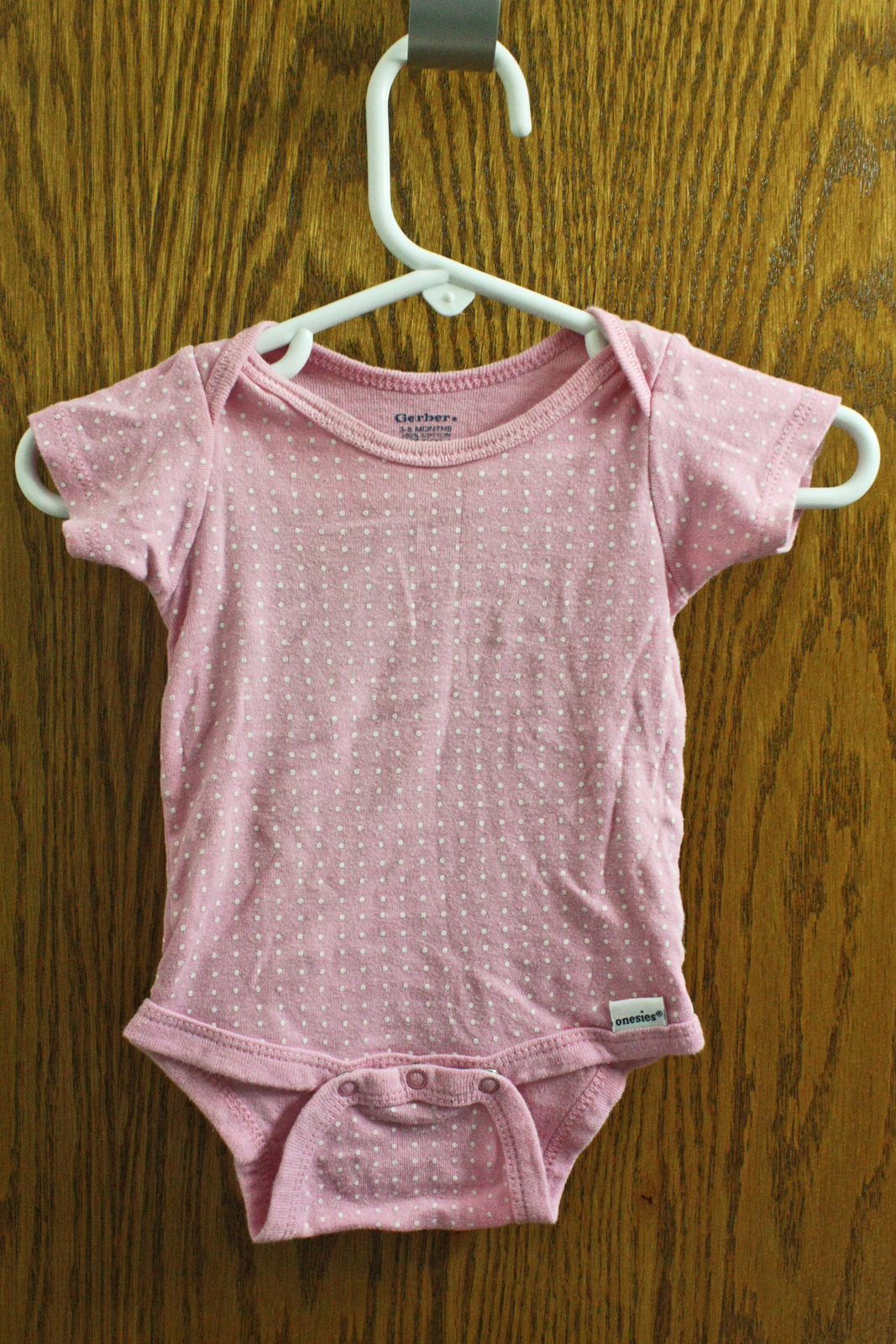 Gerber Pink Polka Dot One-Piece - Size 3-6 Months Girls - $5.99