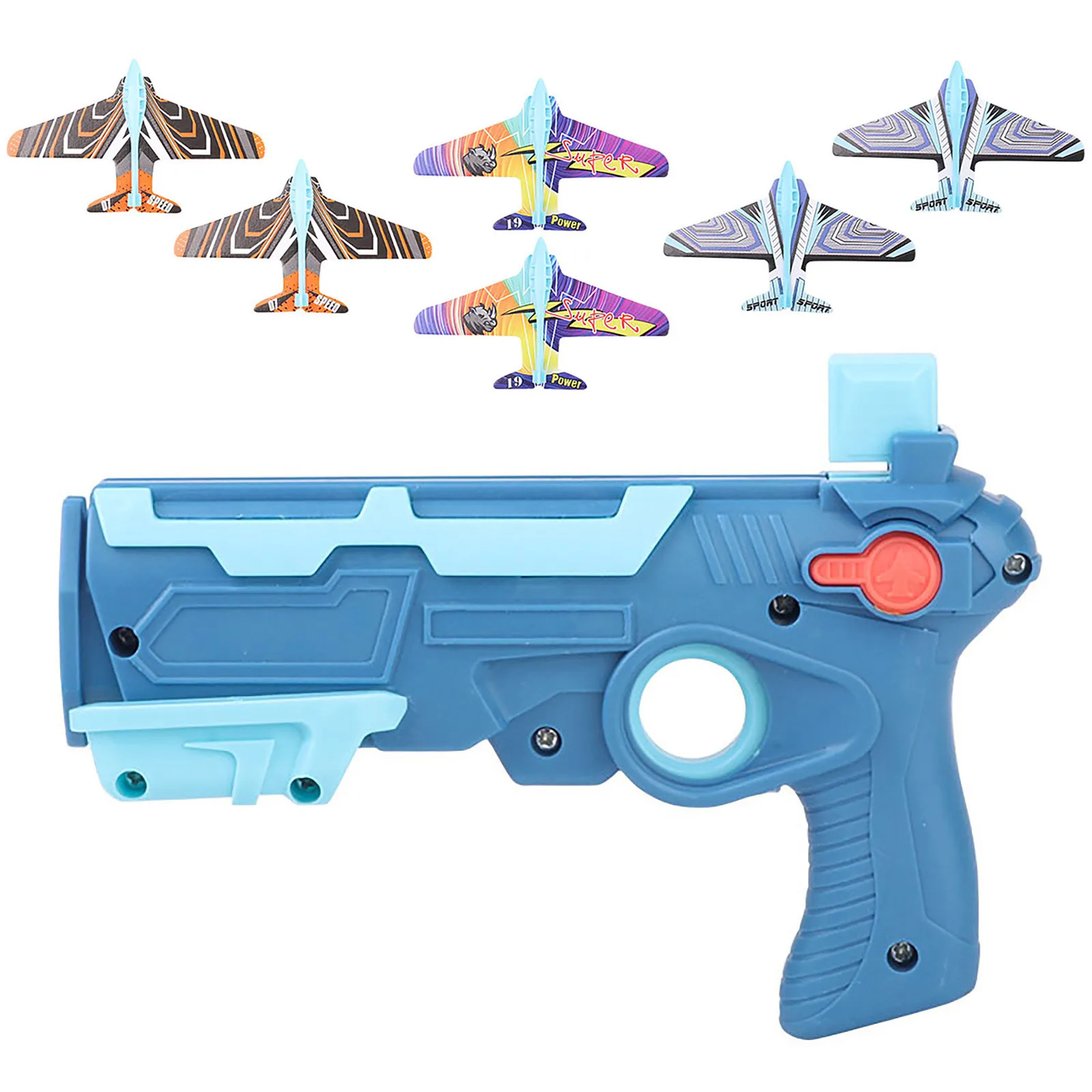 HOT?Airplane Launcher Bubble  With 6 Small Plane Toy Funny Airplane Toys for Kid - £88.75 GBP