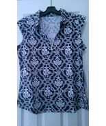 NWT Ladies IBKUL ICIKULS KIRA Black &amp; White Sleeveless Golf Shirt M L XL... - $1,237.37 MXN