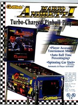 Mario Andretti Pinball Flyer Original Auto Sports Car Racing Artwork 1995 - £12.30 GBP
