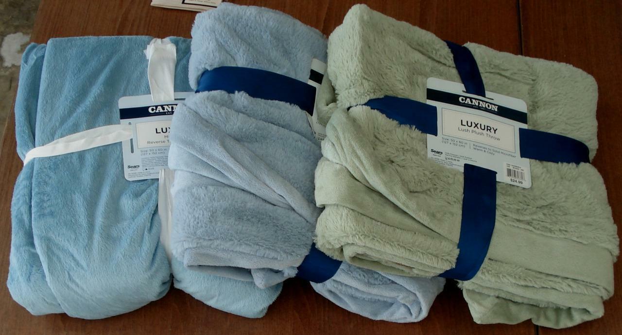 Cannon 50" x 60" Luxury Throw - BRAND NEW - SUPER SOFT - VARIOUS COLORS - $24.99