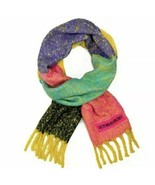 New Victoria’s Secret Plush Scarf Rainbow Colorblock Purple Pink Yellow ... - $432.53 MXN