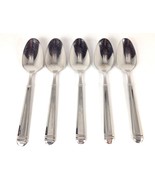 5 Soup Spoons Pfaltzgraff HERITAGE 18/10 Stainless 8 1/8&quot; Flatware Silve... - £11.72 GBP