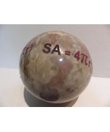 Polished Stone Marble Sphere Ball V=4 Pi R 3 SA=4 Pi r2 Math Geometry Vo... - $29.69