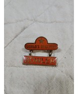 Vintage WORLD&#39;S GREATEST BOWLER Dangle Brooch Pin - $15.00