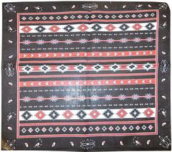 Wholesale Lot of 12 Tribal Aztec Paisley Black 22&quot;x22&quot; Cotton bandana Scarf Head - £18.73 GBP