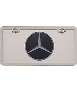 Mercedes Benz  3d    chrome black star  License Plate + Stainless  frame... - $49.00