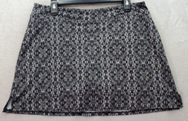 Tranquility by Colorado Clothing A Line Skort Women&#39;s Large Black Gray Geometric - £14.50 GBP