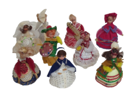 Lot of 9 Vintage Walco Li&#39;l Missy Beaded Dolls Assembled/Completed from Kits - £23.40 GBP