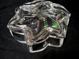 CRYSTAL CREATIONS Star Shaped Crystal Candy Dish/Trinket Box &amp; Lid - Ger... - £12.74 GBP