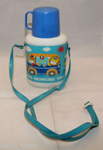 Vintage Sanrio Japan Hard Working Trio Plastic Water Bottle Cup Strap AS-IS Rare - £60.79 GBP