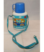 Vintage Sanrio Japan Hard Working Trio Plastic Water Bottle Cup Strap AS... - £61.56 GBP