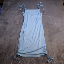 Romwe Dress Blue Adjustable Straps Mini Bodycon Tight Fit Casual Women L - $17.94