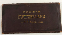 H Keller 1850s Road Map of SWITZERLAND * 11D * Antique * English, German, French - £325.67 GBP