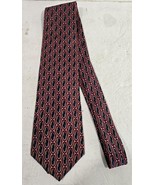 Mario Valentino Red Multicolor 100% Italian Silk Mens Necktie Neck Tie USA - €16,28 EUR