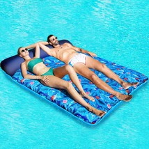 Oversized Pool Floats Raft, 1-2 Person, 72&#39;&#39; X 60&#39;&#39; Giant Fabric-Covered Pool Fl - £57.82 GBP