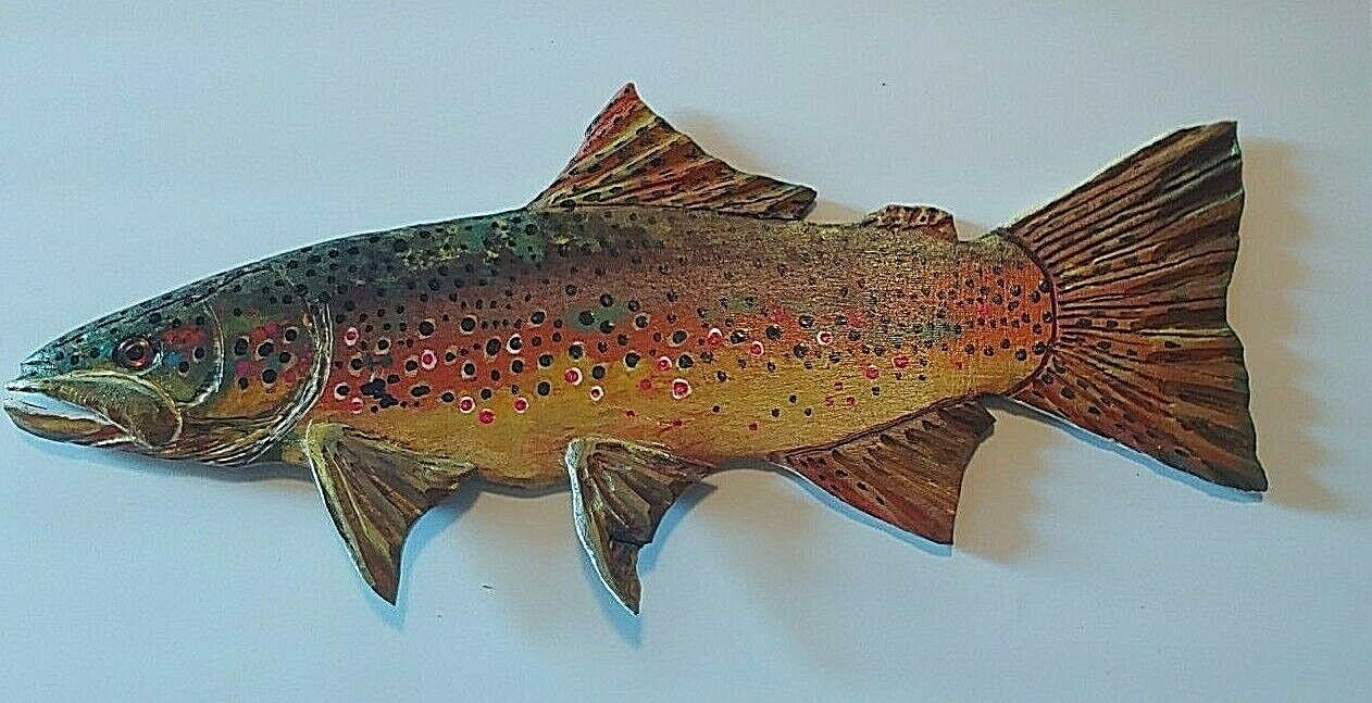 Primary image for 2021, Western Brown Trout, Straight body, Left Face, 15 1/4 inches
