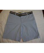Men&#39;s IZOD Shorts Washed Chino Saltwater Chambray Blue Size 36W NEW With... - $57.00 CAD