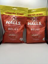 2PK ! Halls ECONOMY PACK Strawberry Cough &amp; Throat Relief 80 Cough Drops... - $21.68