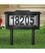 Solar LED House Address Number Sign Yard Stake Outdoor Lighted Wall Door... - $15.57