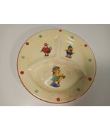 Vtg 1934 Ducks Crown Pottery 5.5&quot; Child Toddler 3-Section Dinner Lunch P... - £14.57 GBP