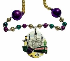 Cathedral, Street Car, Masks, Bourbon St Mardi Gras Beads Party Favor Necklace - £5.53 GBP