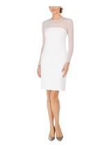New Calvin Klein White Embellished Sheath Dress Size 14 W Women $159 - £64.30 GBP