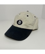 San Diego Padres Baseball Cap Beige Blck Dad Hat MLB Adjustable K&amp;K Insu... - $19.28 CAD