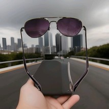 Men&#39;s Aviator Sunglasses 100% UV Protection Purple Gradient Lens  (M1003) - $235.03 MXN