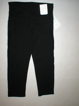 NWT New Womens Gap Fit Gapfit Gfast Capri Pants Yoga Slimming Black S Gym Run - $68.31