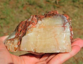 Calcite Tri Color Yellow Red Clear 466g Energy Chakra Healing Stone Meditation - £18.74 GBP