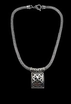 Bali Suarti Style Heavy Sterling Silver Wheat Chain Pendant Necklace - £175.58 GBP