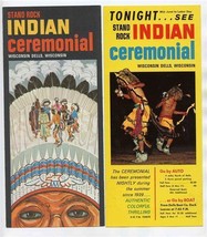 2 Stand Rock Indian Ceremonial Brochures Wisconsin Dells Wisconsin 1960&#39;s - £13.95 GBP