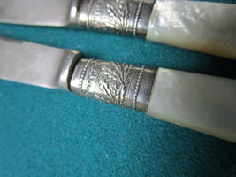 Sterling silver and mother of pearl 5 knives, 6&quot; long[cuttlery*] - £73.80 GBP