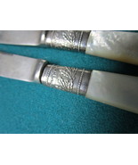 Sterling silver and mother of pearl 5 knives, 6&quot; long[cuttlery*] - $1,479.43 MXN