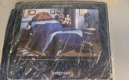 Springmaid Dark Blue Double Fitted Sheet New In Pkg - £15.46 GBP