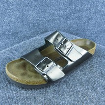 Birkenstock Soft Footbed Women Slide Sandal Shoes Pewter Synthetic Size ... - £27.13 GBP