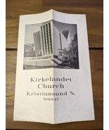 Kirkelandet Church Kristiansund N Norway Brochure Pamphlet - €25,79 EUR
