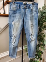 Indigo Rein Forever Ripped Blue Denim Cotton Stretch Straight Leg Jeans Pant 11 - £23.70 GBP