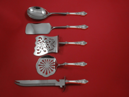Eloquence by Lunt Sterling Silver Brunch Serving Set 5pc HH w/ Stainless... - £321.28 GBP