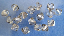 6 5mm Swarovski 5301 Crystal Bicones-Crystal Satin(Please Read Item Description) - $1.07