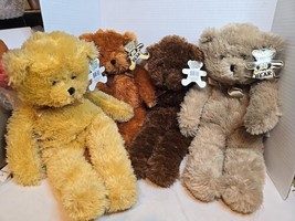 Cuddly Cousins X 4 Different Colors Plush Shaggy Fur 20&quot; Teddy Bear With... - $24.10