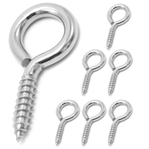 M6 304 Stainless Steel Screw Eye Hooks, 2-1/2&quot;, 200Lb Load Capacity, 6 Pcs - £10.15 GBP