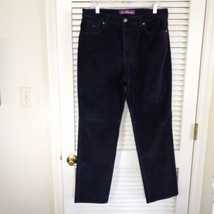 Gloria Vanderbilt Corduroy Pants Size 14 Average Black Cotton Stretch In... - £15.04 GBP