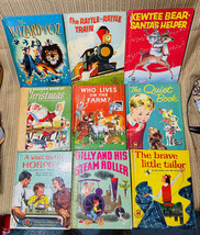 Vintage 9 Wonder Book Lot Kew-tee Bear Wizard of Oz The Brave Little Tailor - £20.95 GBP